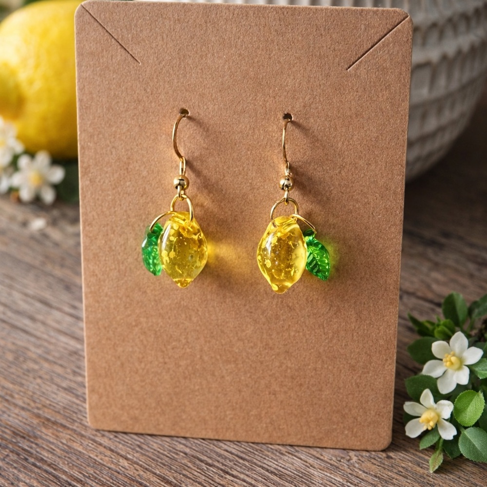Citrus Charm Lemon Drop Earrings